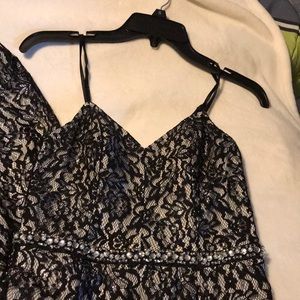 Black lace formal dress